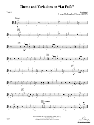 Theme and Variations on "La Folía": Viola