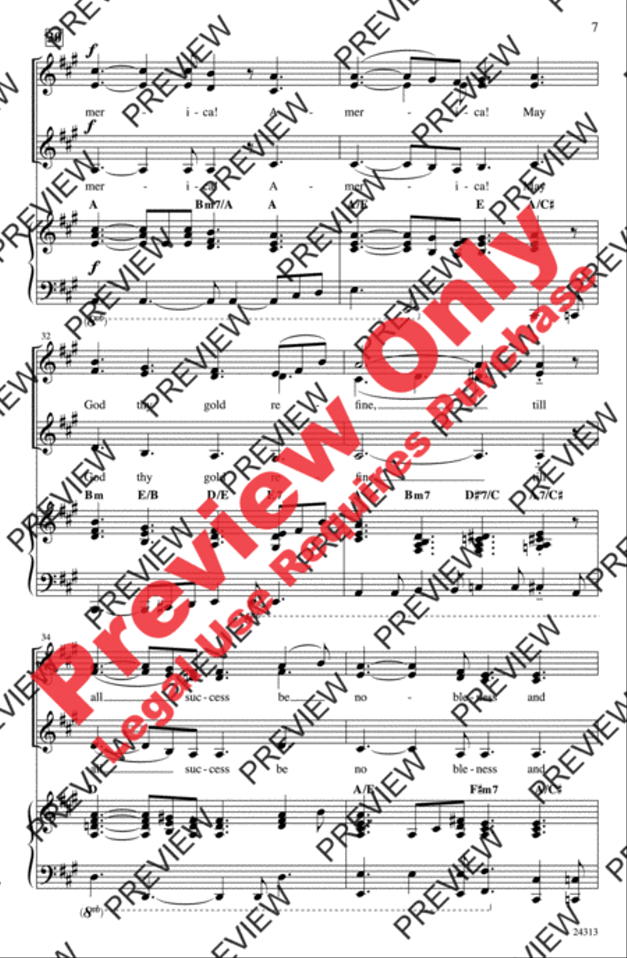 America, the Beautiful Women's Choir scores gallery preview page 7