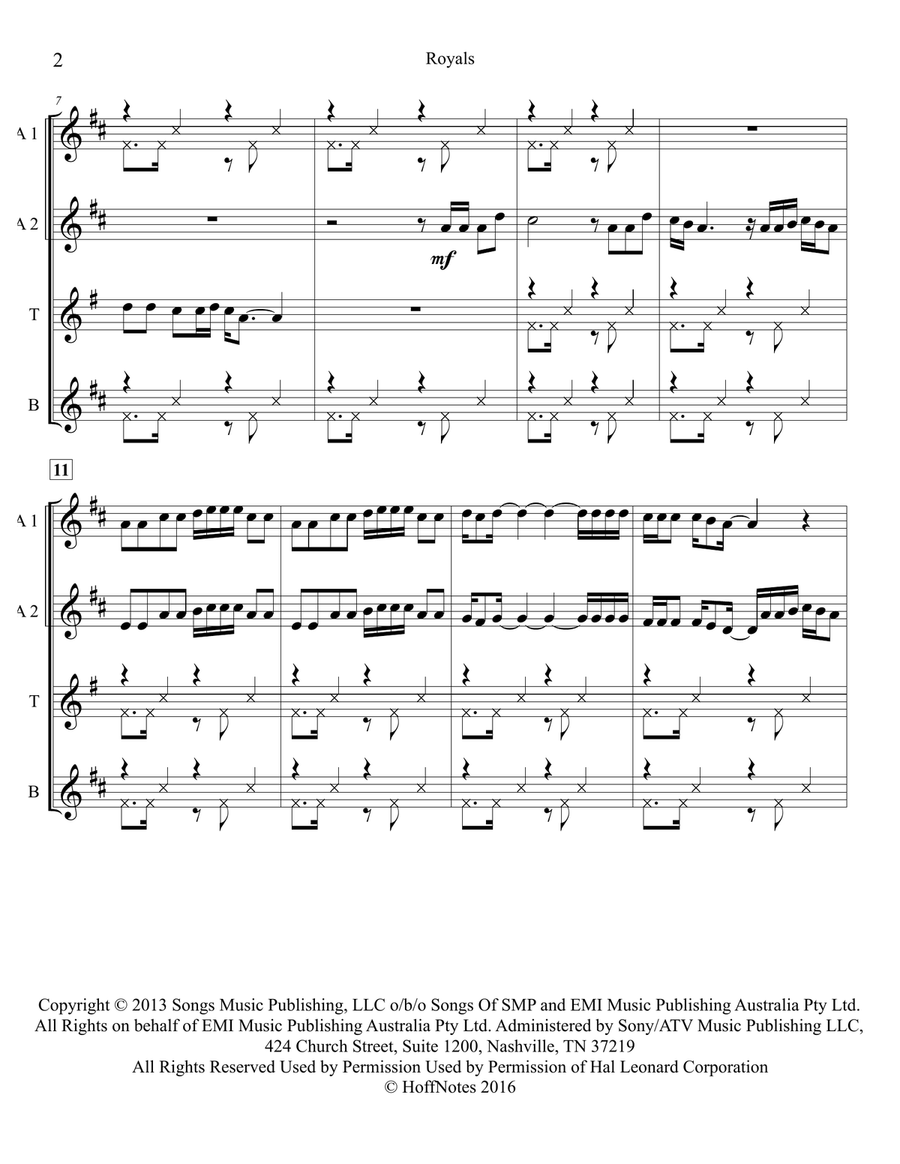 Royals Woodwind Quartet scores gallery preview page 2