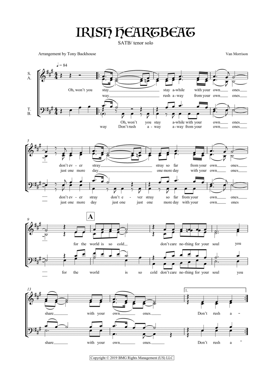 Irish Heartbeat 4-Part scores gallery preview page 1