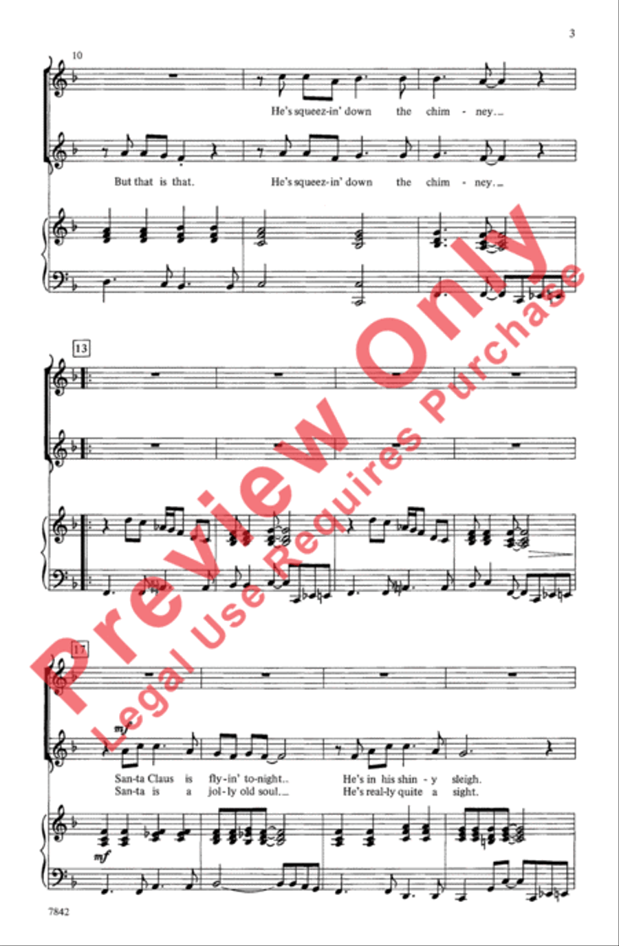 Squeezin' Down the Chimney 2-Part scores gallery preview page 3