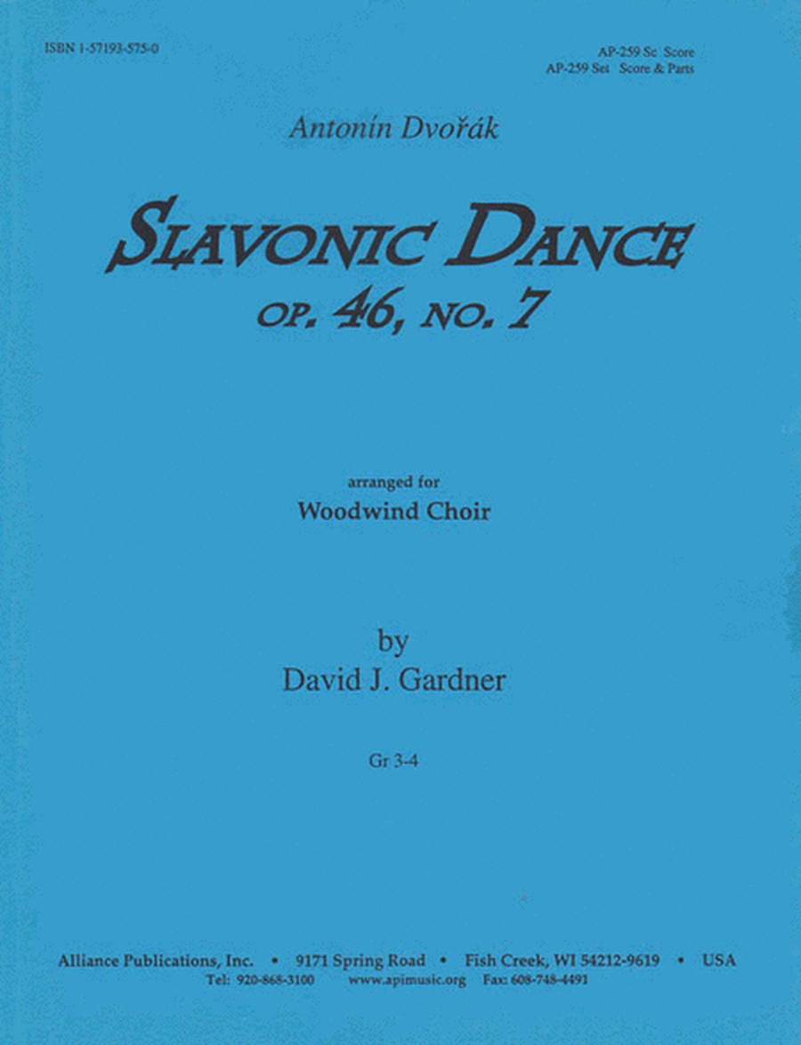 Slavonic Dance, Opus 46, No. 7 - Ww Chr