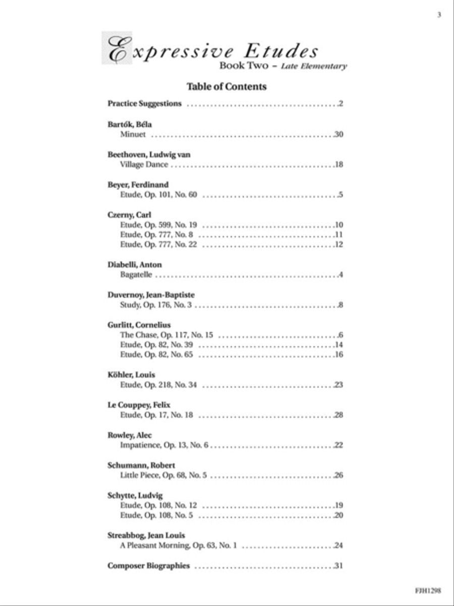 Expressive Etudes, Book Two Piano Method scores gallery preview page 2