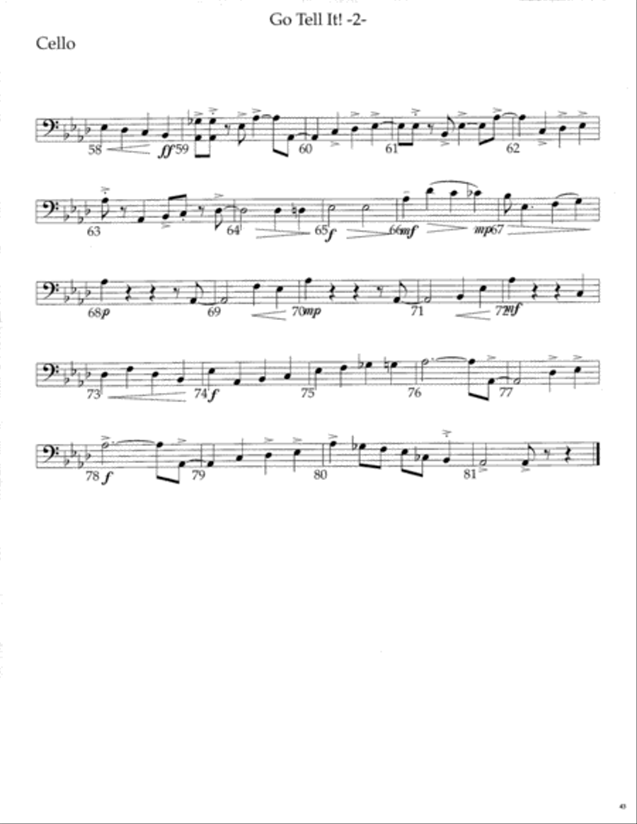 Go Tell It! SSATB scores gallery preview page 44
