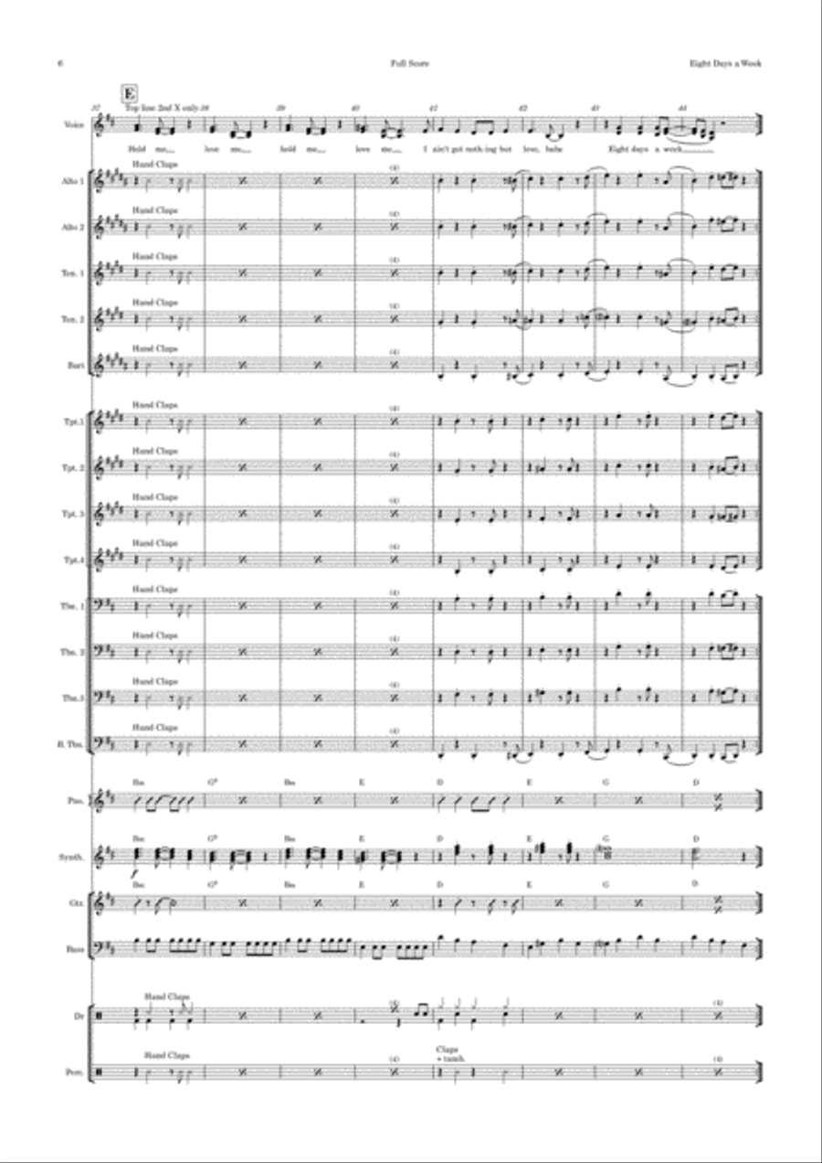Eight Days A Week Jazz Ensemble scores gallery preview page 6