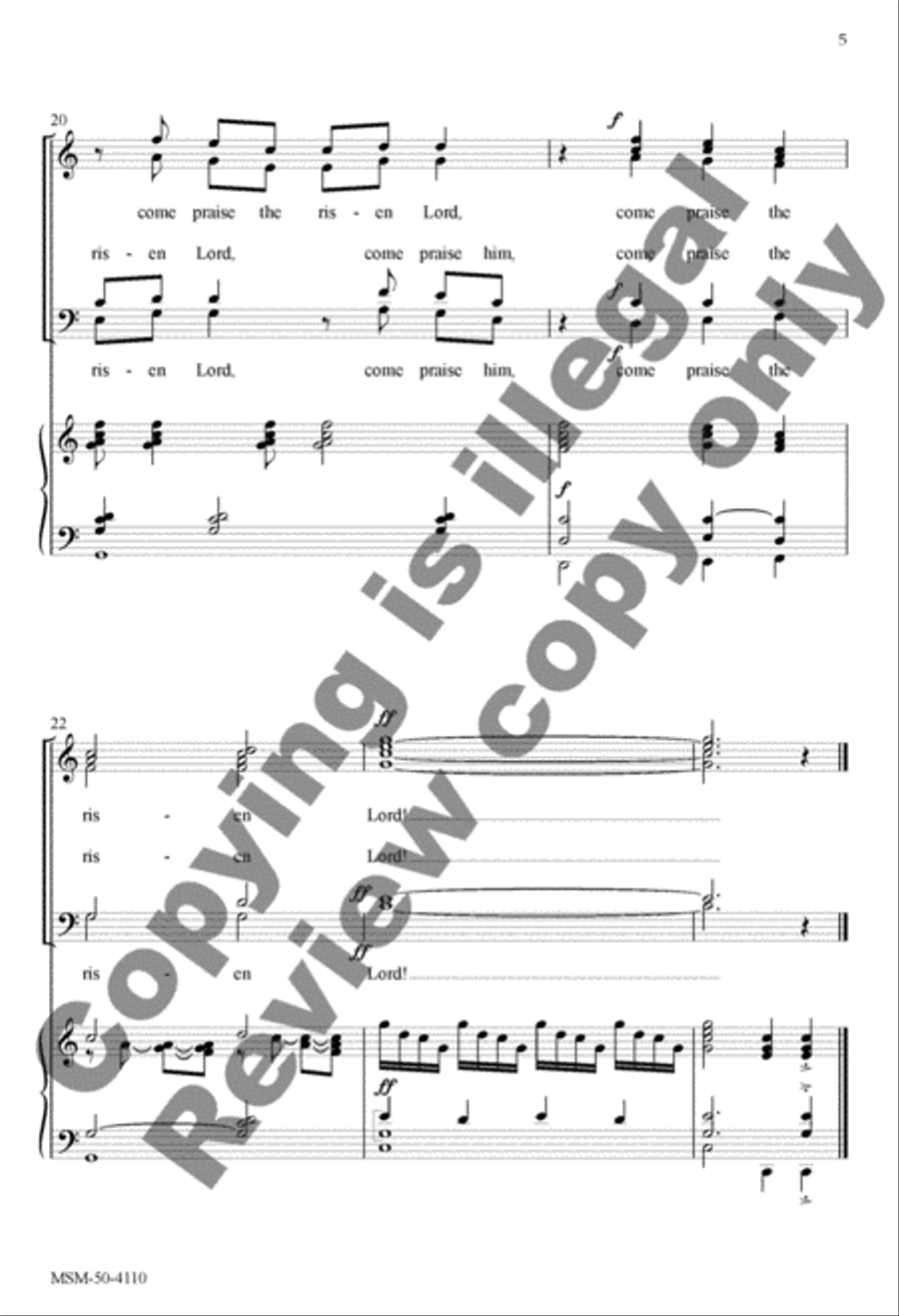 Easter Introit and Benediction 4-Part scores gallery preview page 5