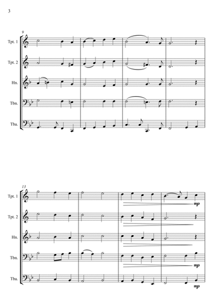 O Come, All Ye Faithful - Traditional Arrangement for Brass Quintet image number null