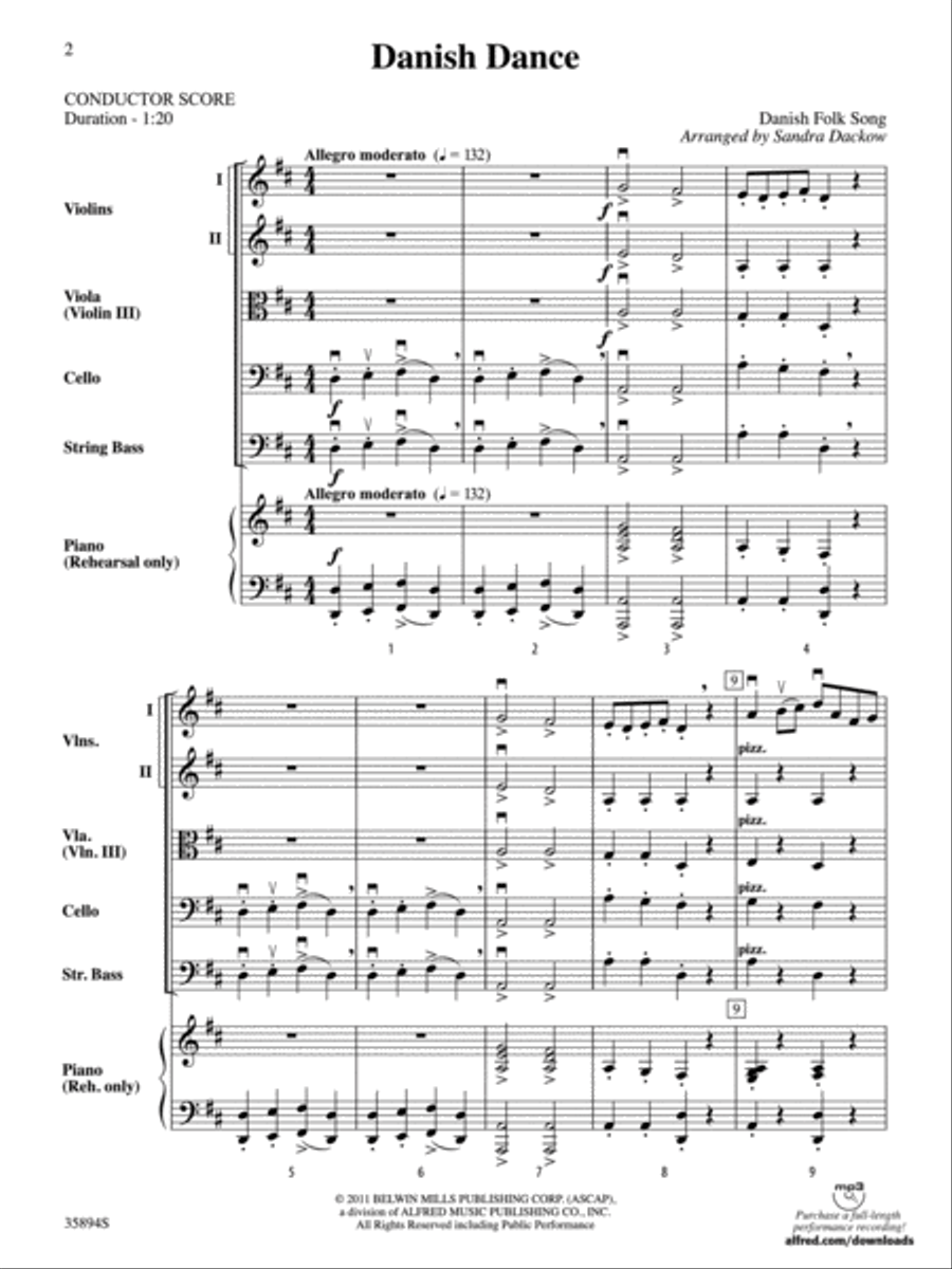 Danish Dance Danish Dance String Orchestra scores gallery preview page 2