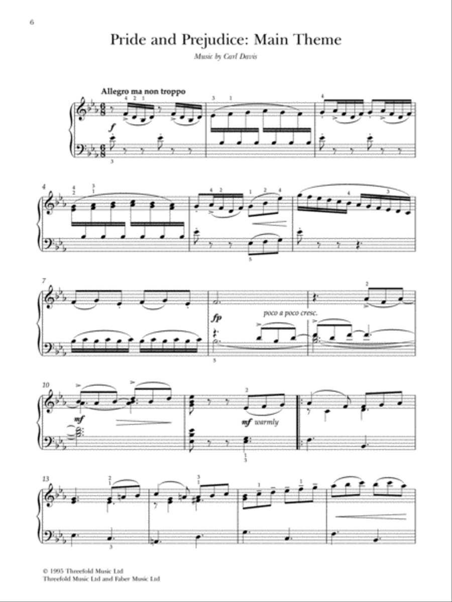 Classic Period Dramas Classic Period Dramas Piano Solo scores gallery preview page 3