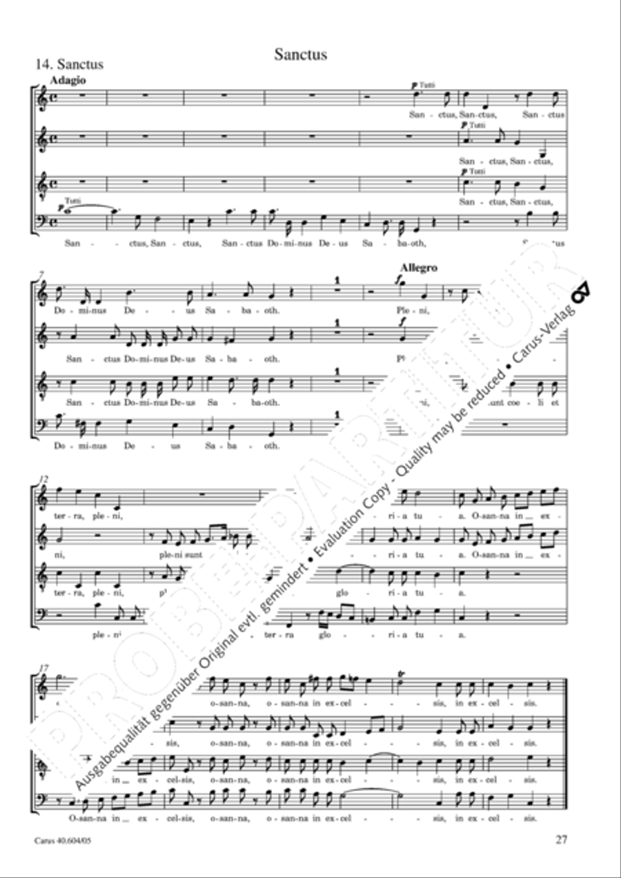 Grosse Mariazeller Messe in C 4-Part scores gallery preview page 28