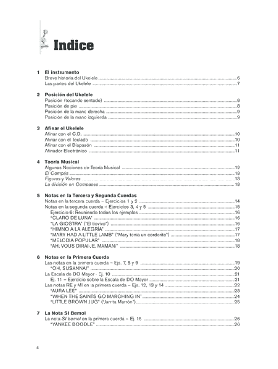 Aprende a Tocar el Ukelele Ukulele scores gallery preview page 5