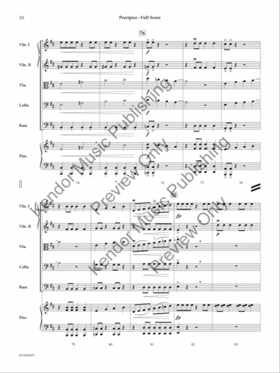 Precipice String Orchestra scores gallery preview page 11