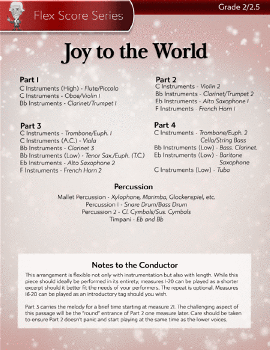 Joy to the World Concert Band scores gallery preview page 2