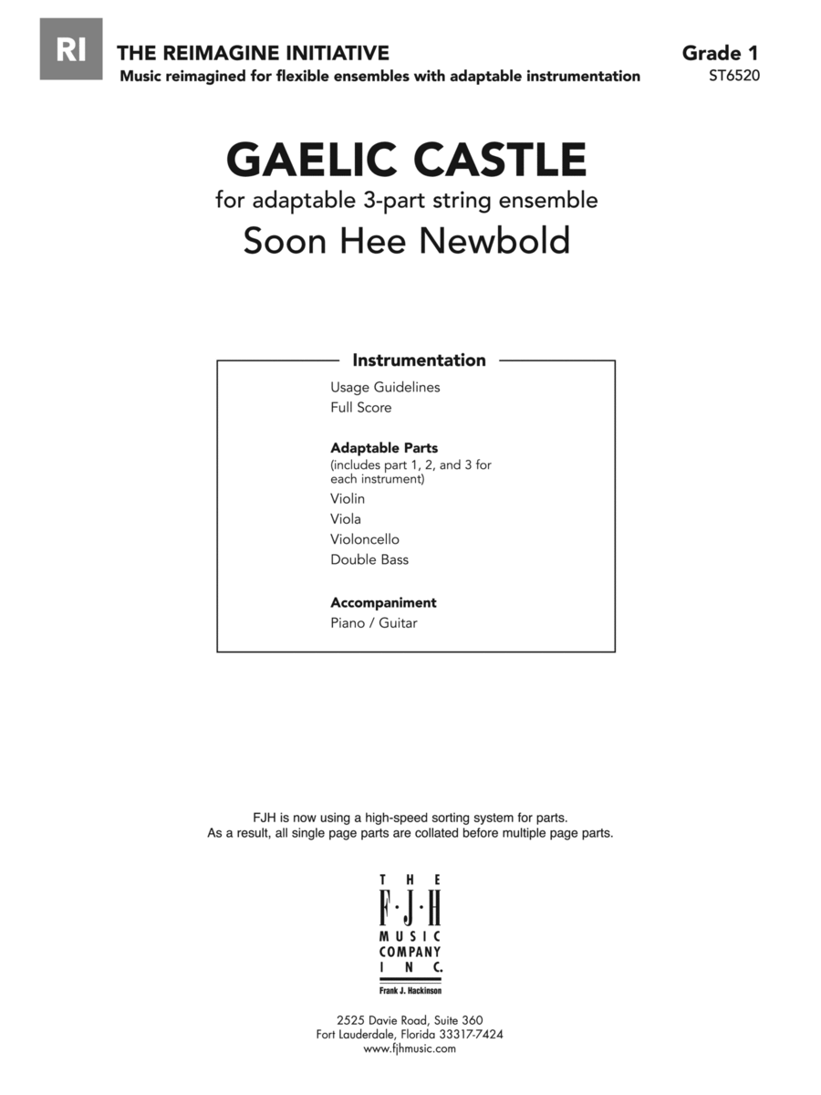 Gaelic Castle: Score String Orchestra scores gallery preview page 1