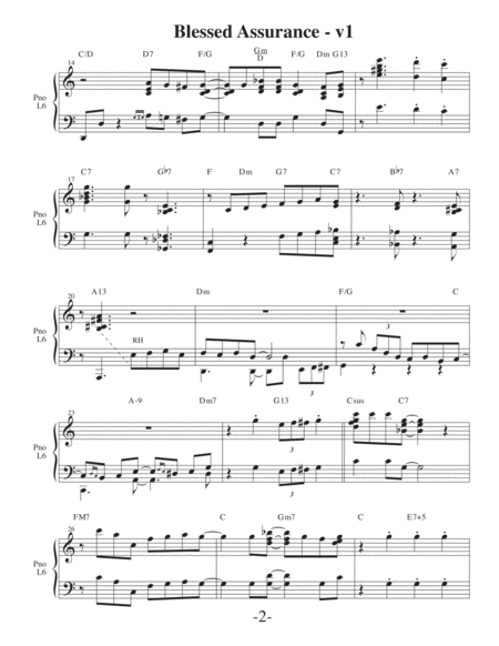 Blessed Assurance (3 for 1 PIANO Arrangements) – Jazz image number null