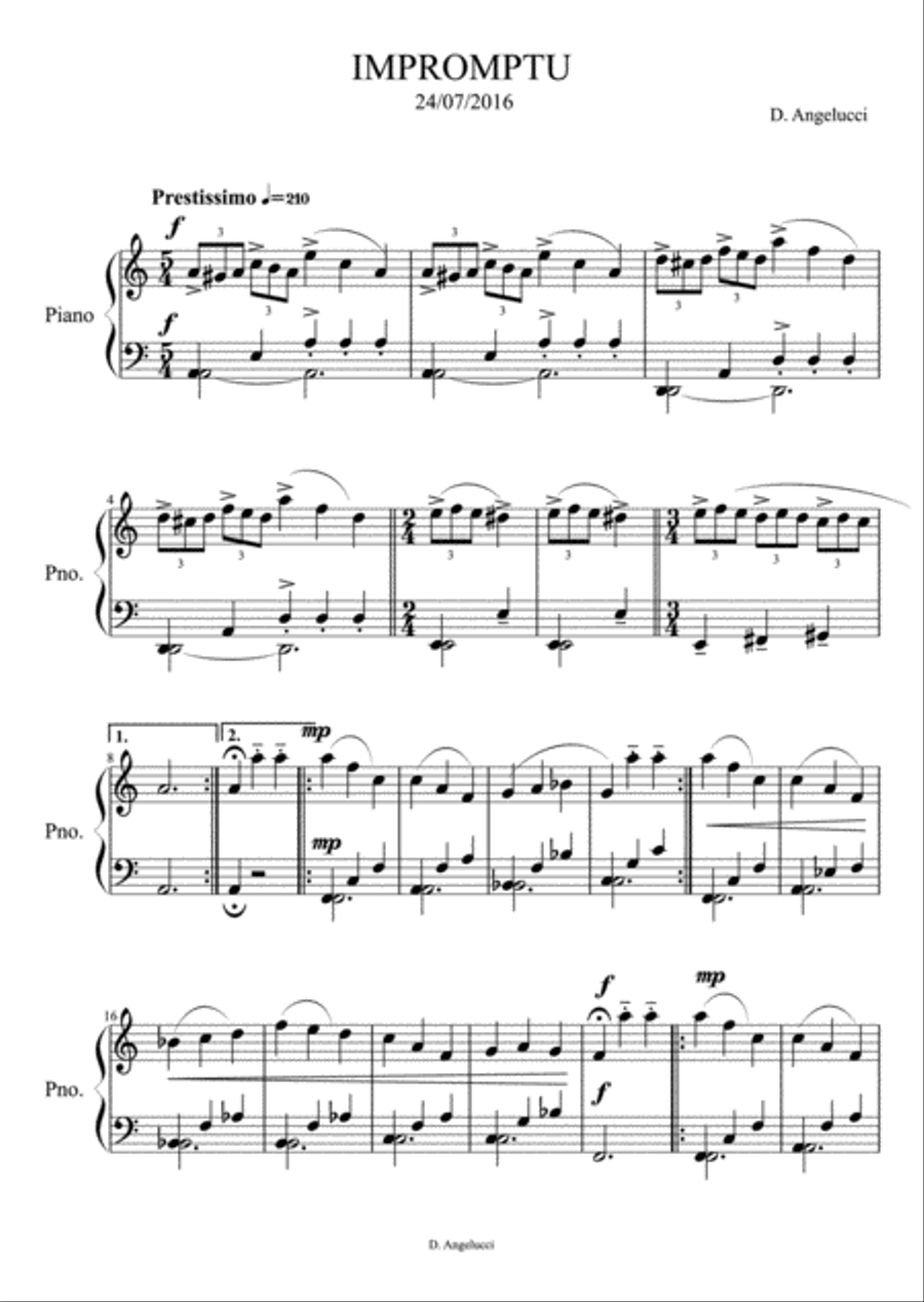 Impromptu Impromptu Piano Solo scores gallery preview page 2