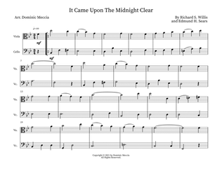Book cover for It Came Upon The Midnight Clear- Viola and Cello Duet