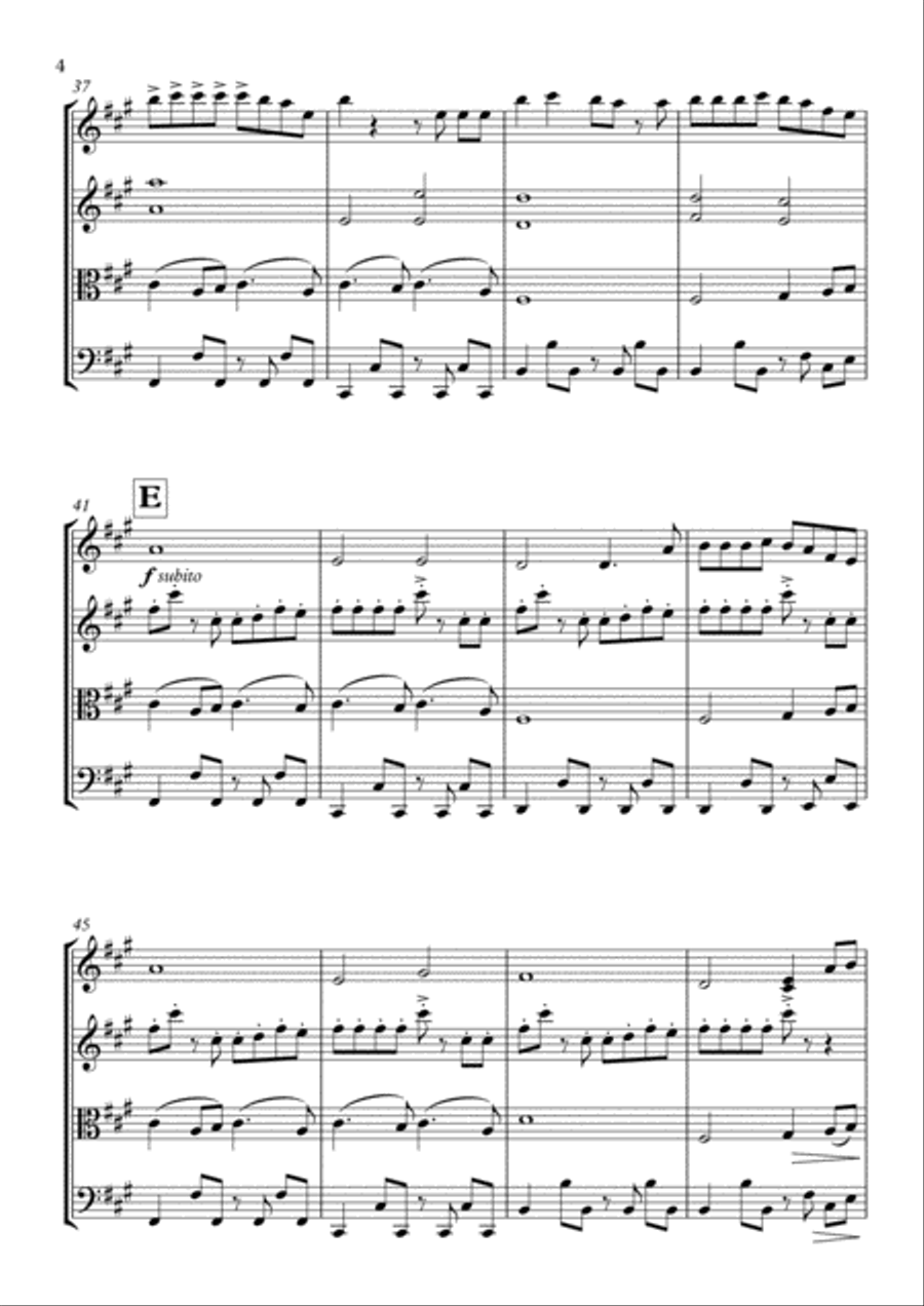 La La La String Quartet scores gallery preview page 4