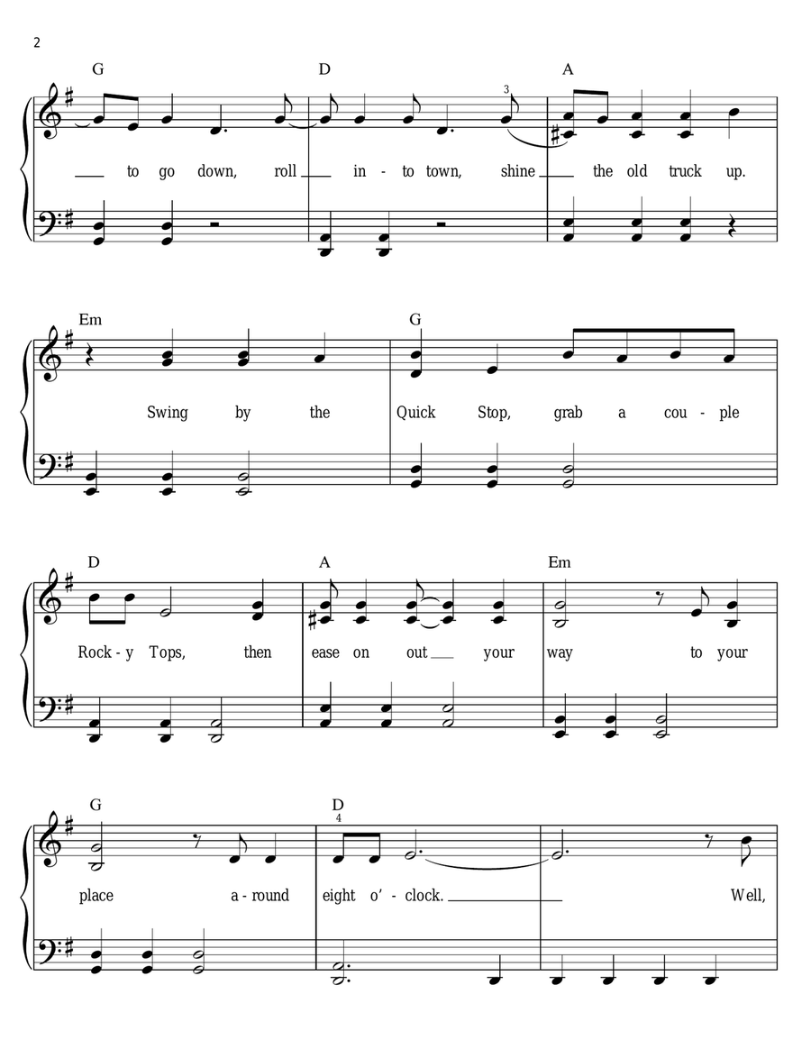 Take A Little Ride Take A Little Ride Easy Piano scores gallery preview page 2