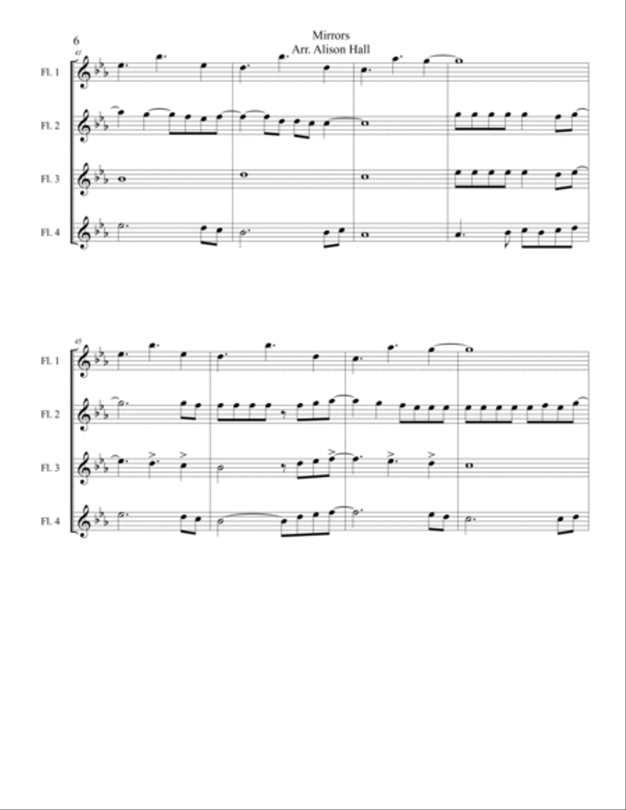 Mirrors Woodwind Quartet scores gallery preview page 6