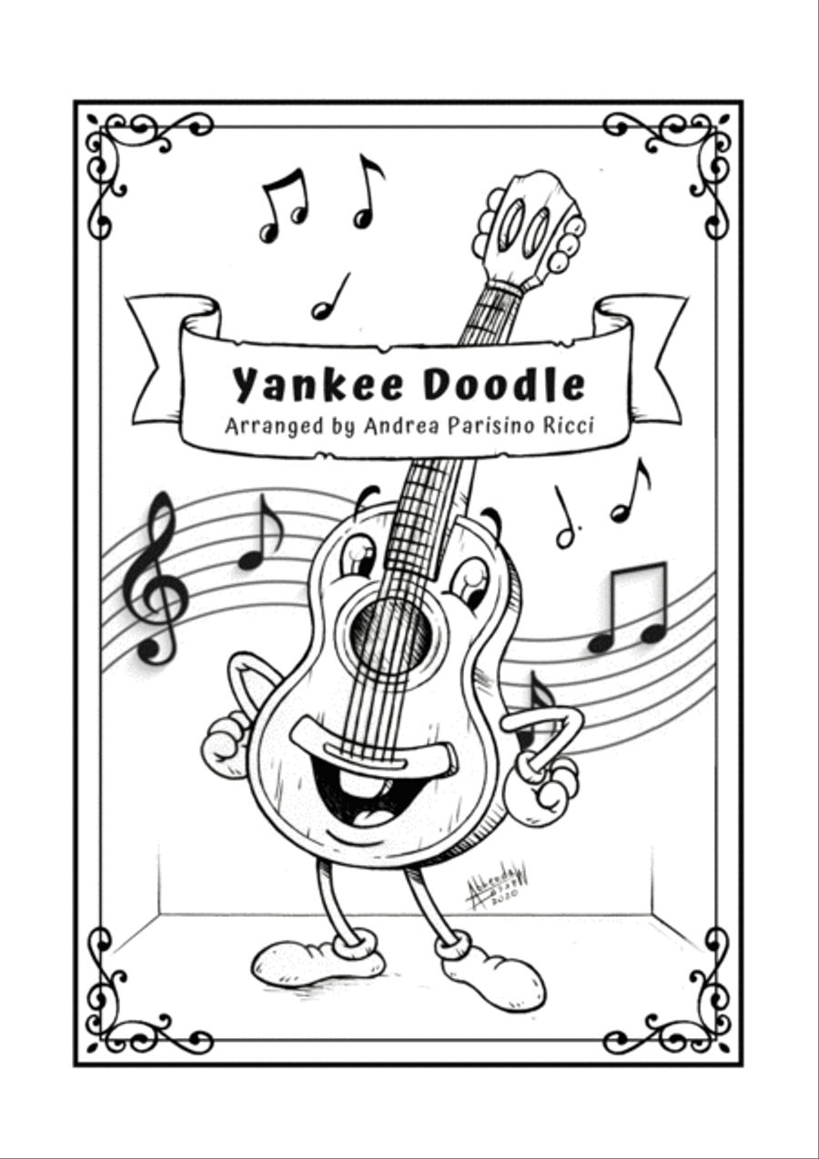 Yankee Doodle - Easy Guitar Fingerstyle Song Fingerpicking Guitar scores gallery preview page 1