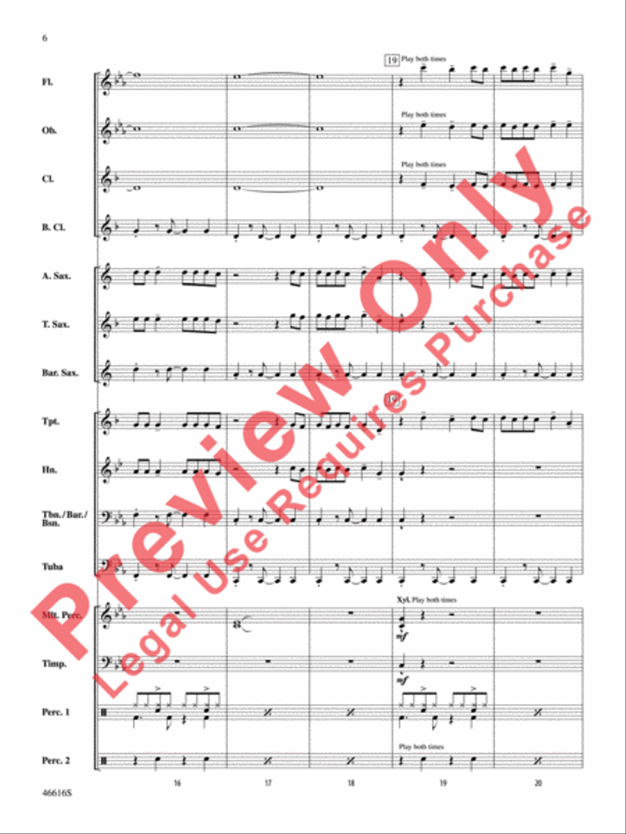 Feel It Still Feel It Still Concert Band scores gallery preview page 7