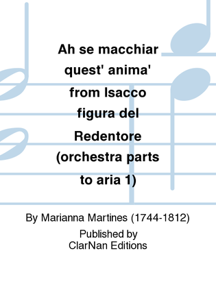 Ah se macchiar quest' anima' from Isacco figura del Redentore (orchestra parts to aria 1)