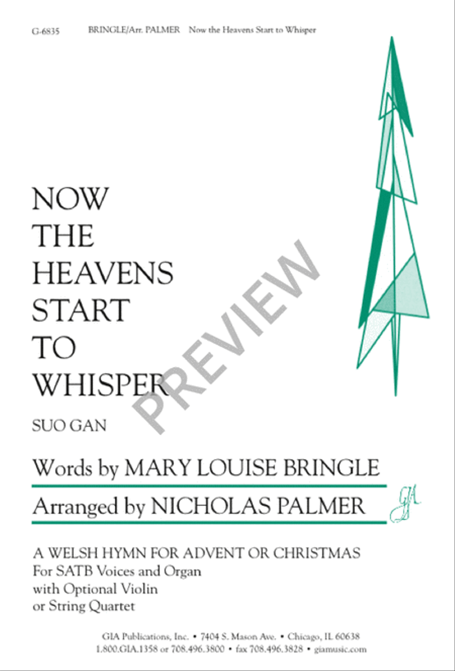 Now the Heavens Start to Whisper 4-Part scores gallery preview page 1
