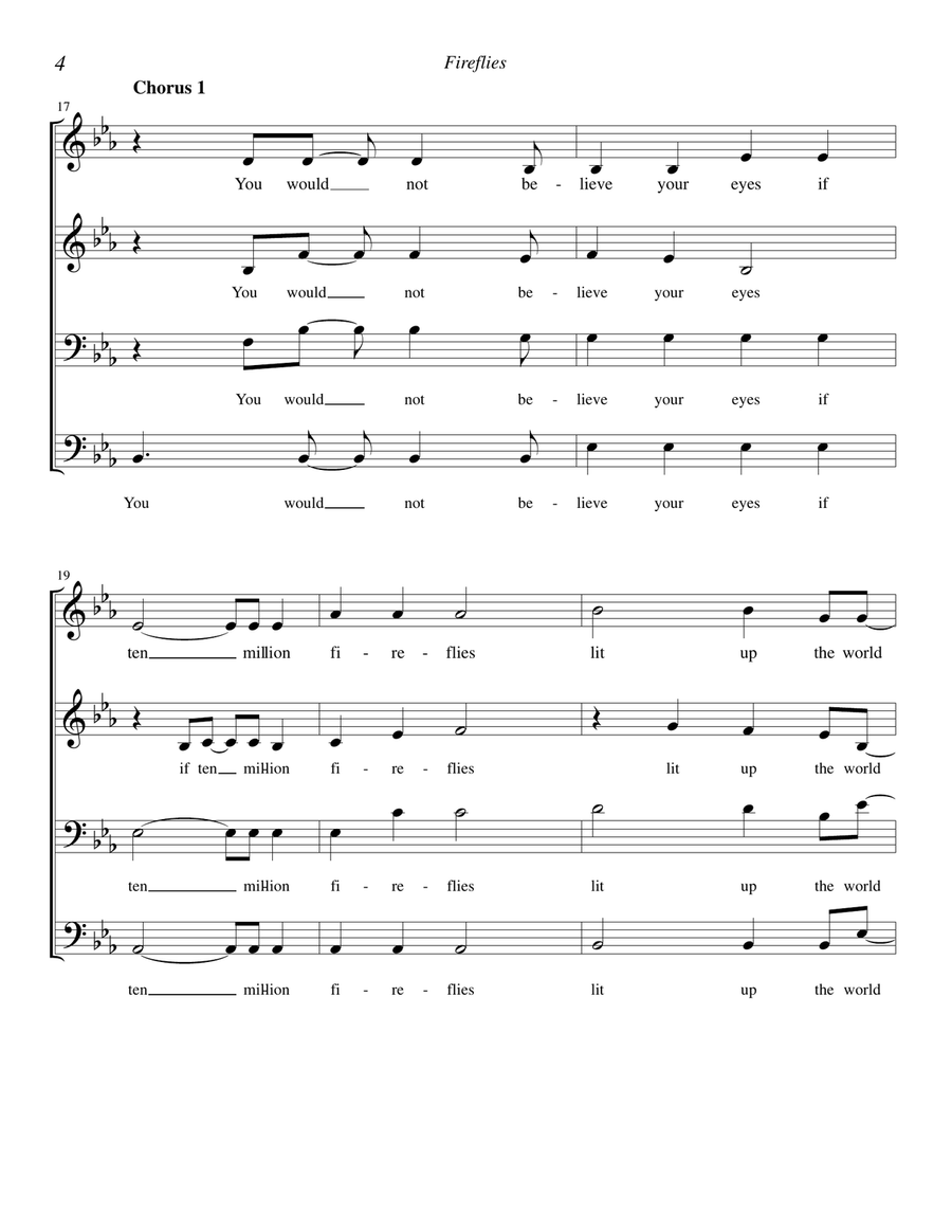 Fireflies 4-Part scores gallery preview page 4