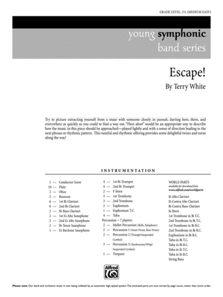Book cover for Escape!: Score