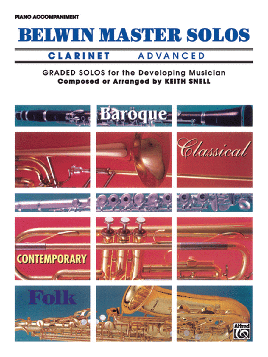 Belwin Master Solos (Clarinet), Volume 1 Clarinet scores gallery preview page 1