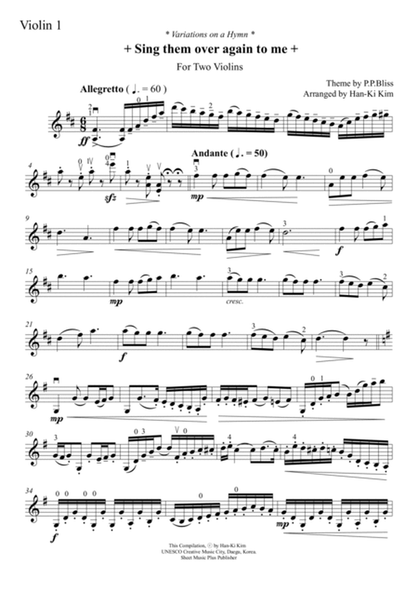 Sing them over again to me (For Violin Duet) image number null