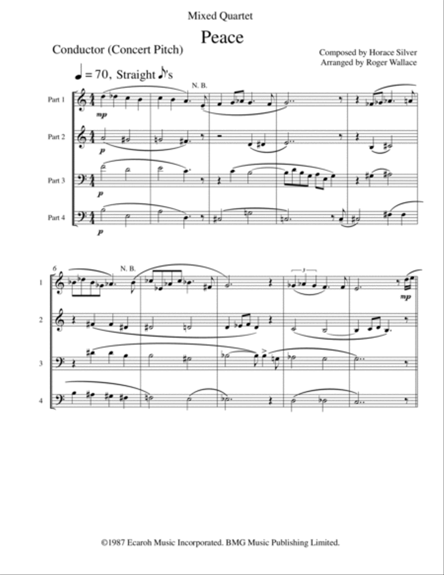 Peace Brass Quartet scores gallery preview page 2