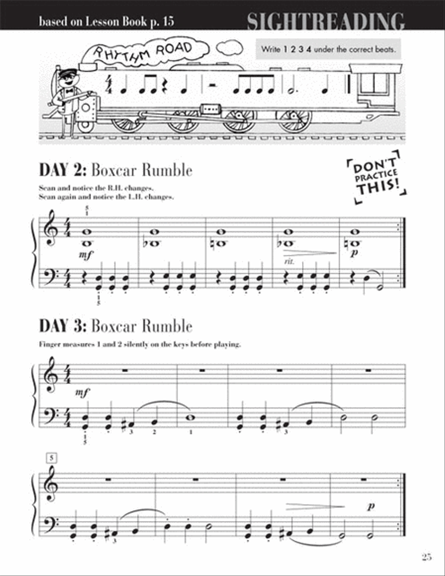 Level 2B – Sightreading Book Piano Method scores gallery preview page 4