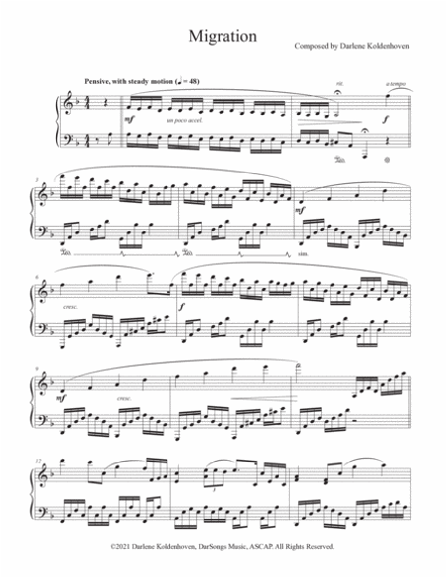 Migration Piano Solo scores gallery preview page 2