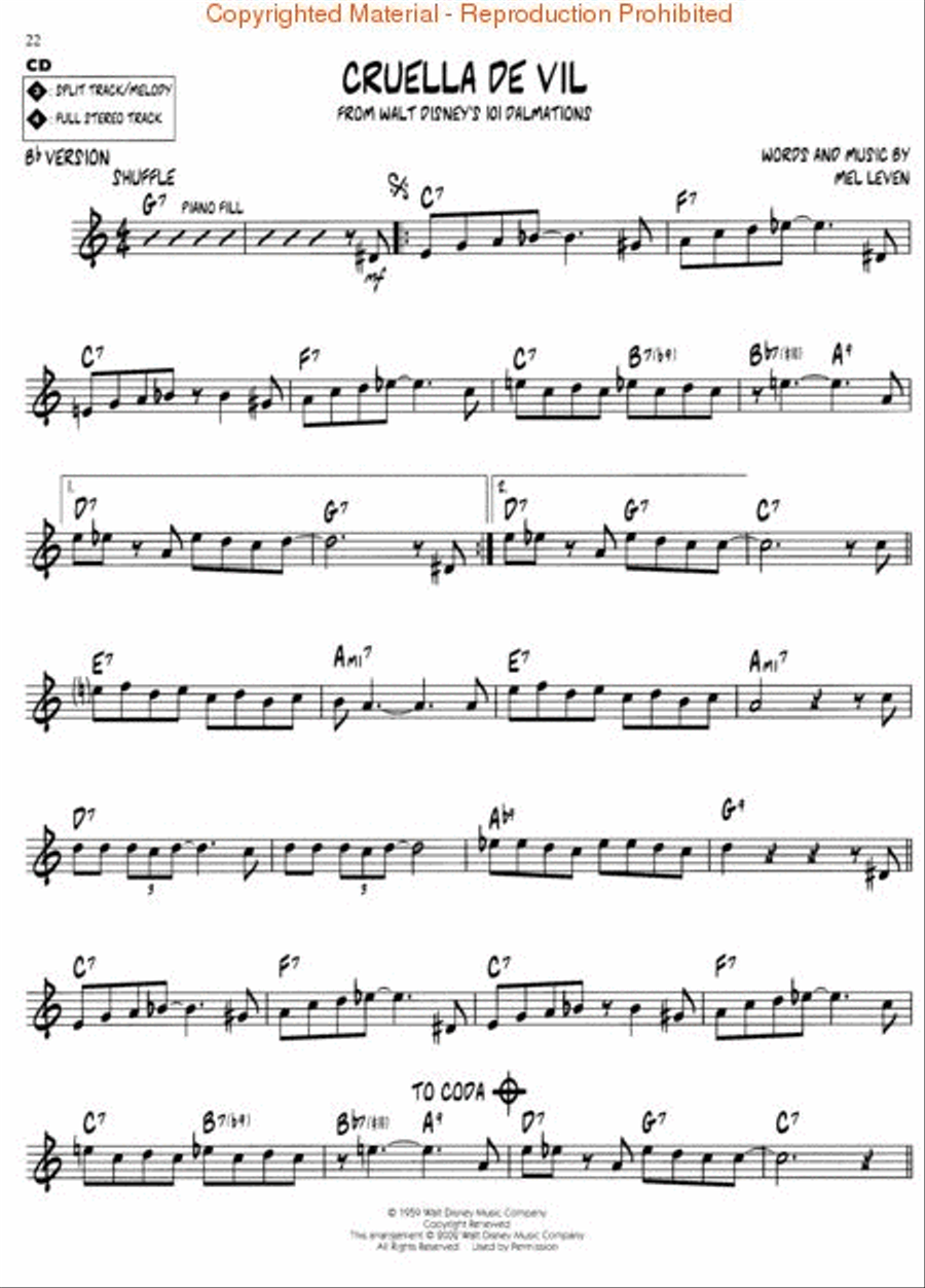 Disney Disney C Instrument scores gallery preview page 4