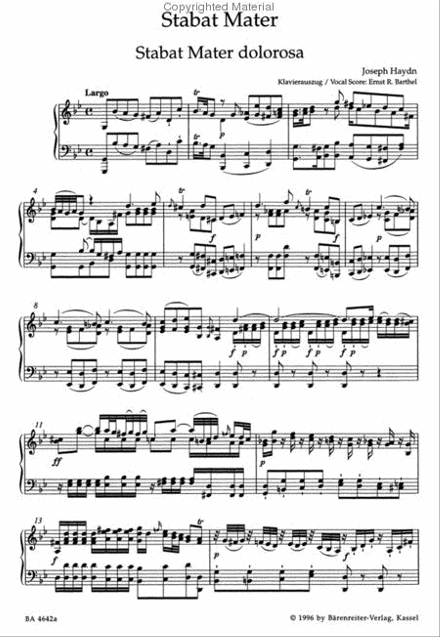 Stabat Mater Hob. XX bis Stabat Mater Hob. XX bis 4-Part scores gallery preview page 2
