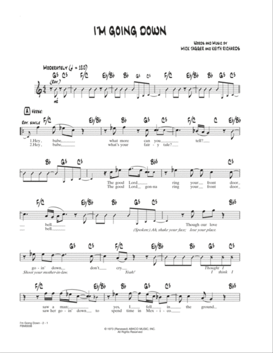 I'm Going Down School and Community scores gallery preview page 1