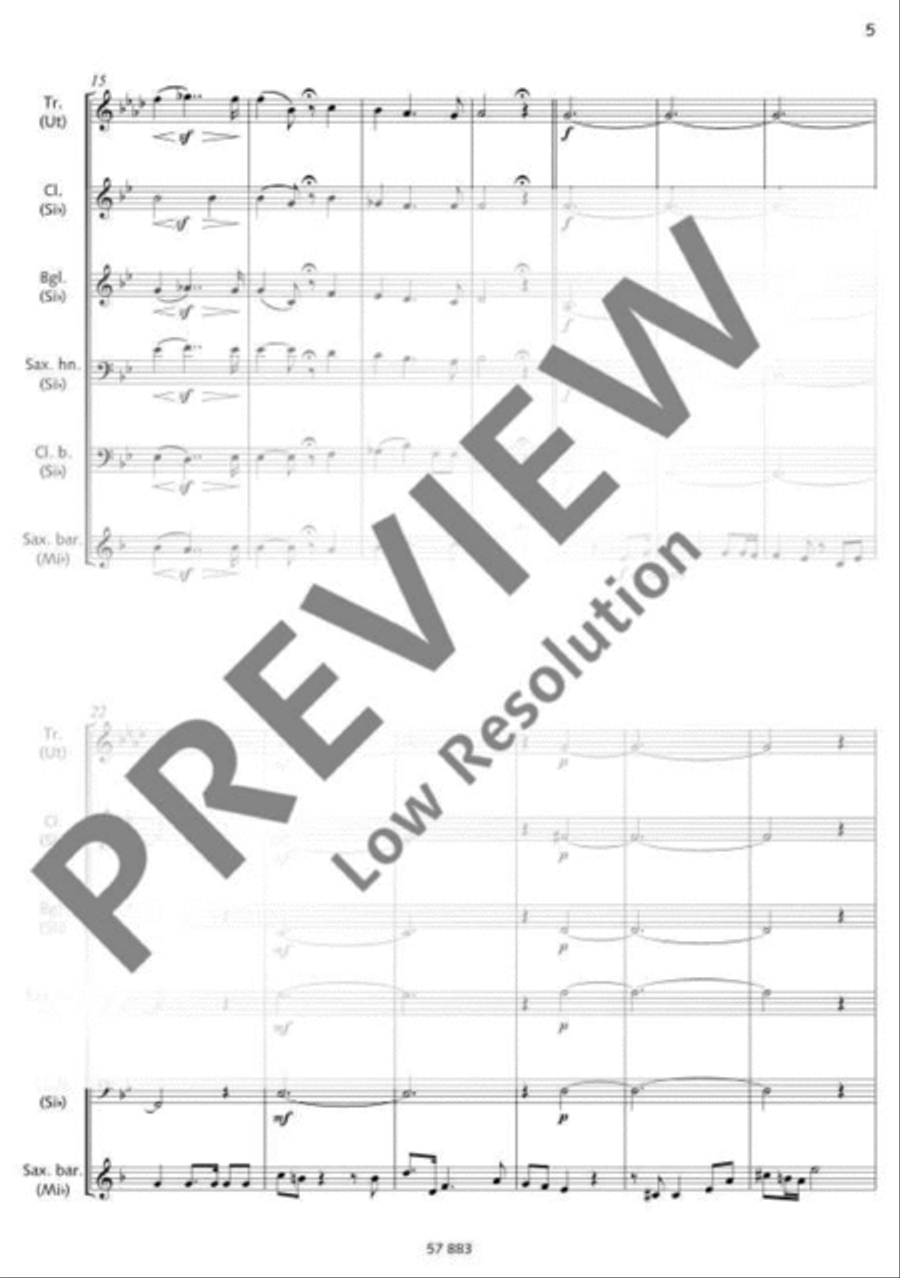 Hymne sacré Clarinet scores gallery preview page 6