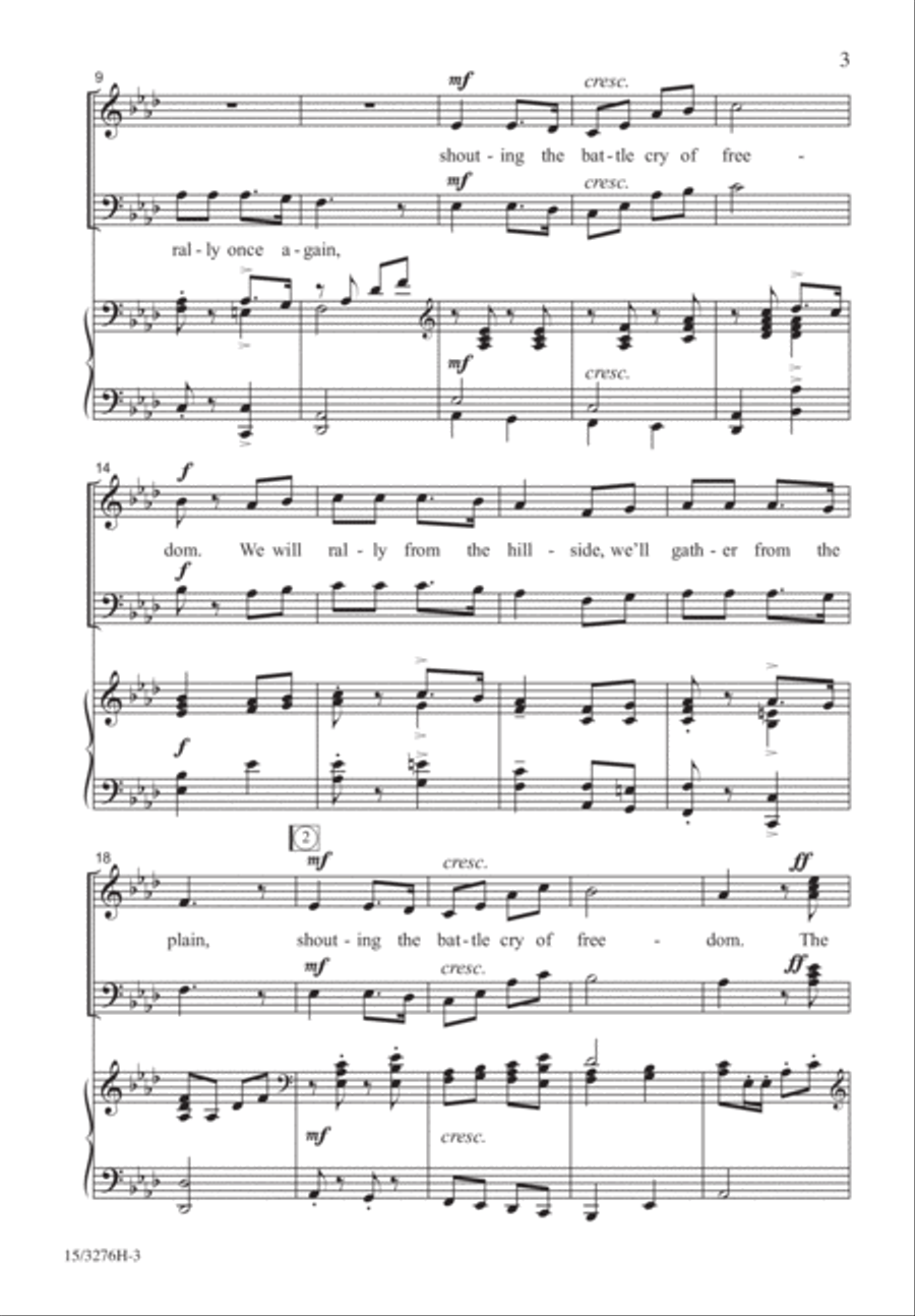 Battle Cry of Freedom 4-Part scores gallery preview page 3