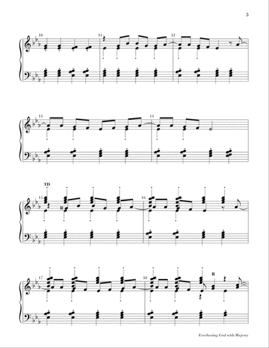 Everlasting God with Majesty 3-Octaves scores gallery preview page 3