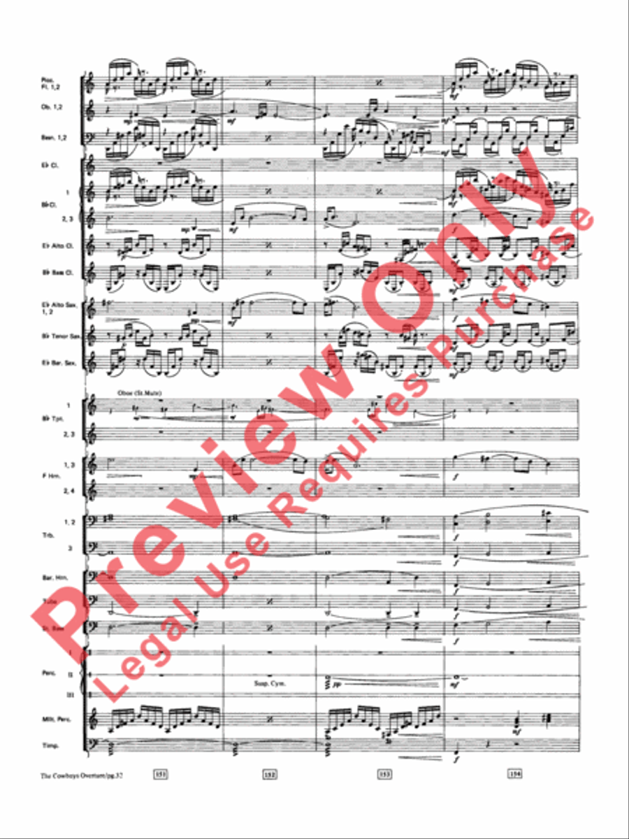 The Cowboys Concert Band scores gallery preview page 33