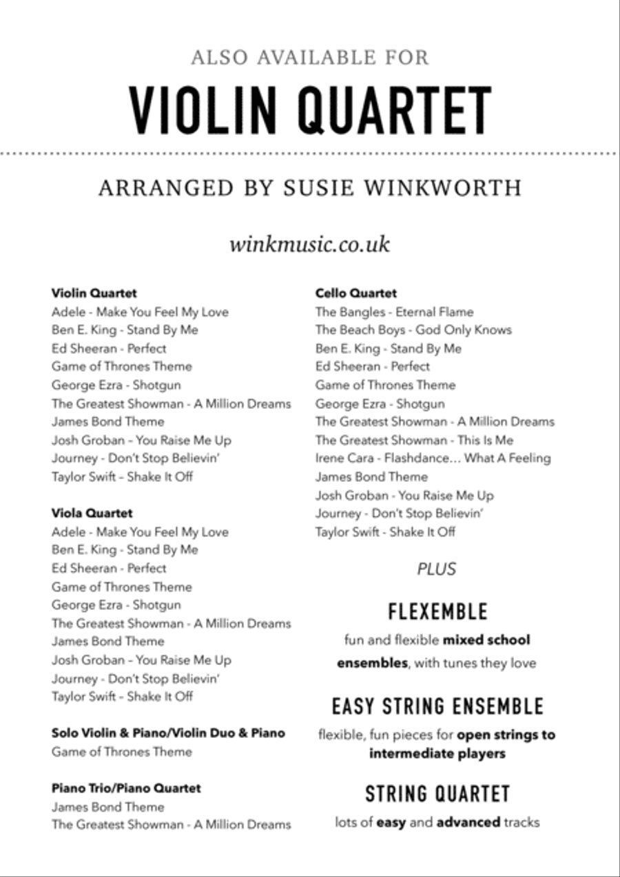 Stand By Me String Quartet scores gallery preview page 2