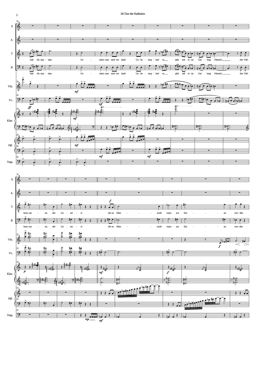 ATON part 28 Chor der Radikalen Cello scores gallery preview page 2
