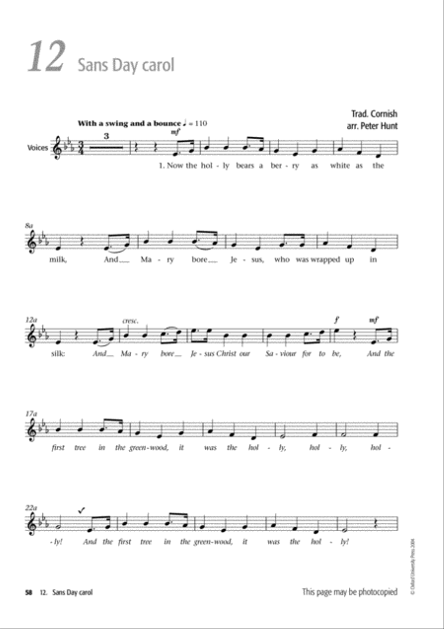 Voiceworks at Christmas Unison Choir scores gallery preview page 10