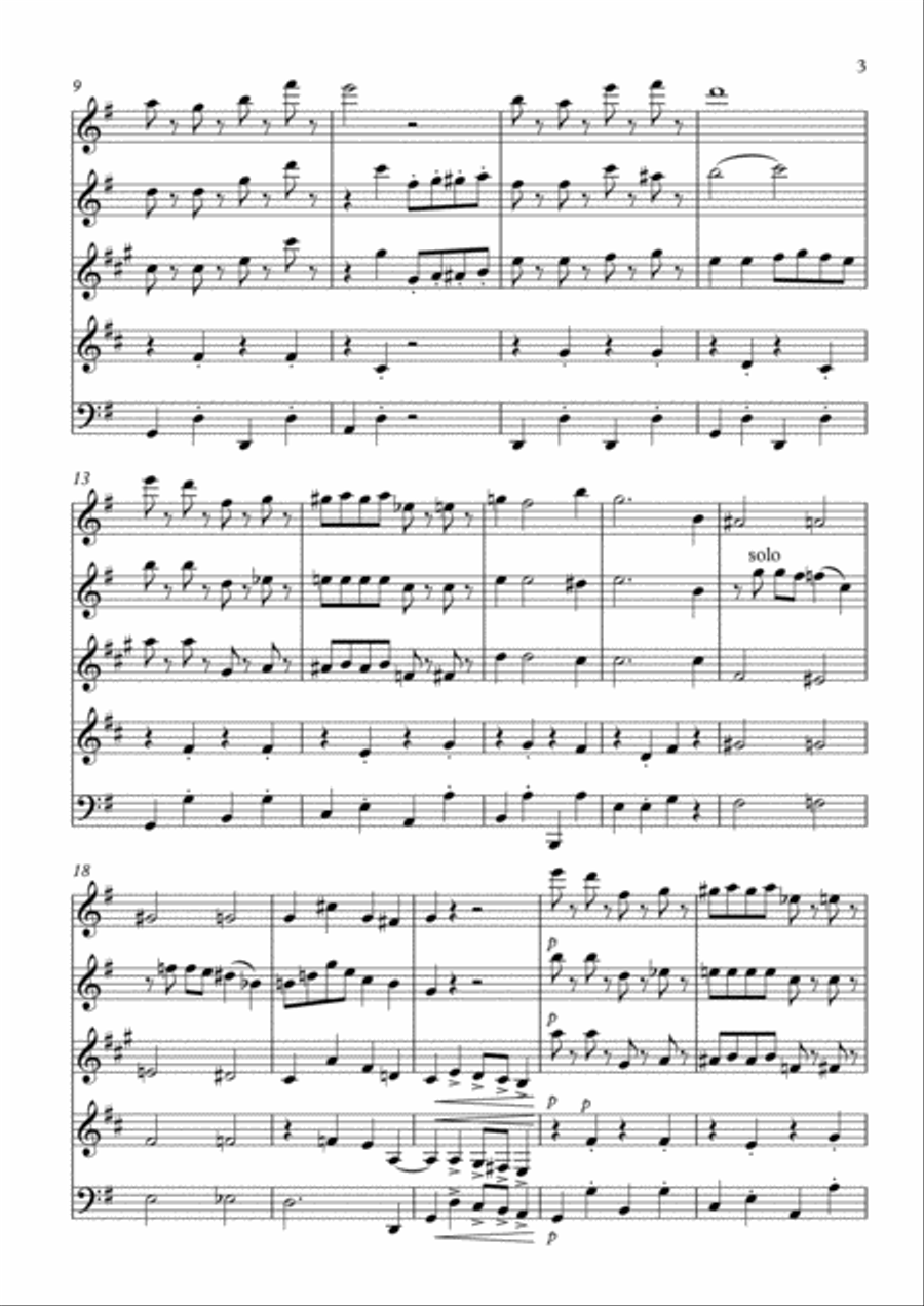 After Glow Woodwind Quintet scores gallery preview page 3