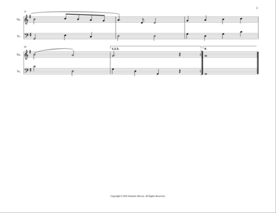 Angels We Have Heard On High String Duet scores gallery preview page 2