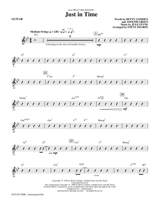 Just In Time (from Bells Are Ringing) (arr. Steve Zegree) - Guitar