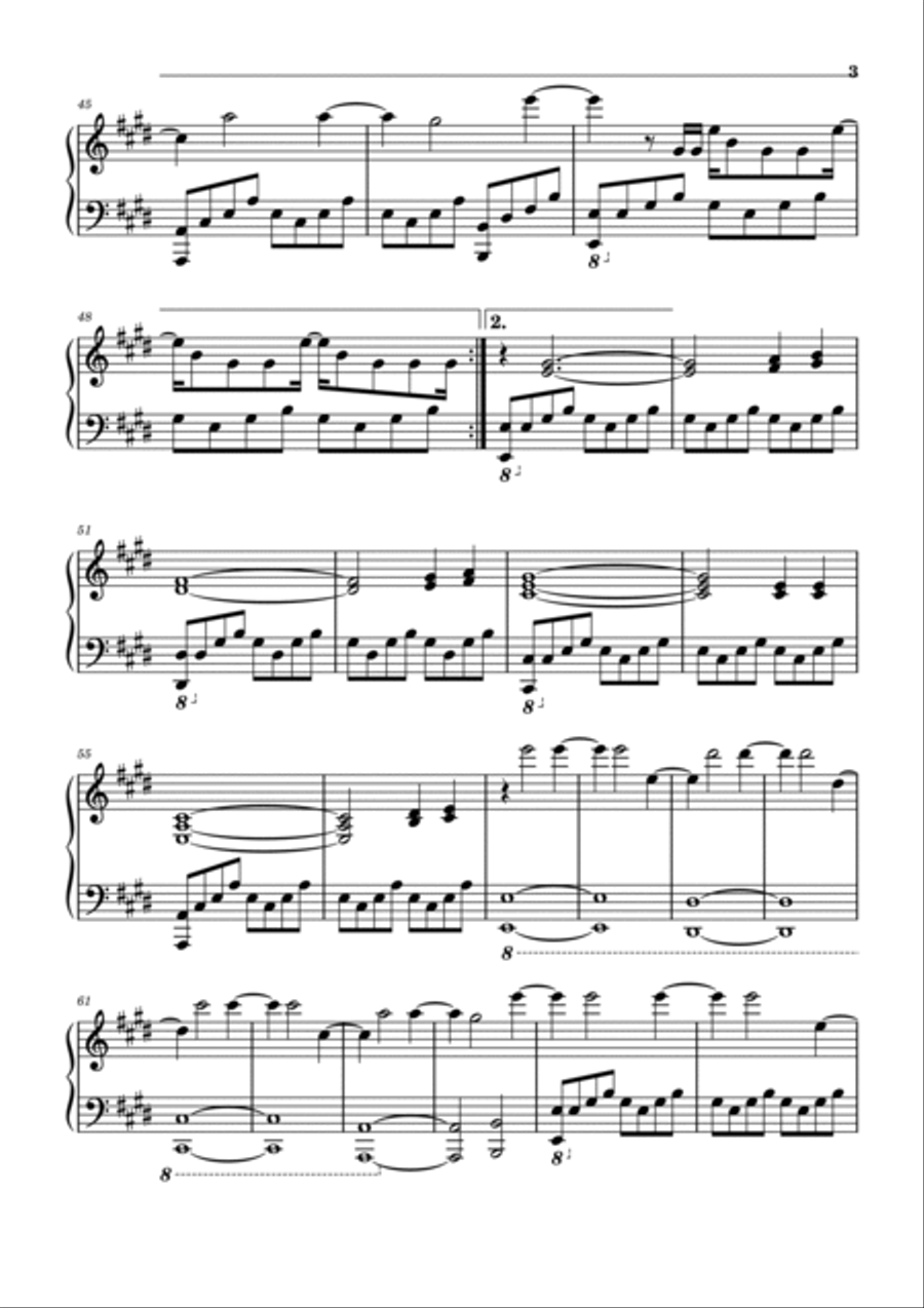 Runaway Piano Solo scores gallery preview page 3