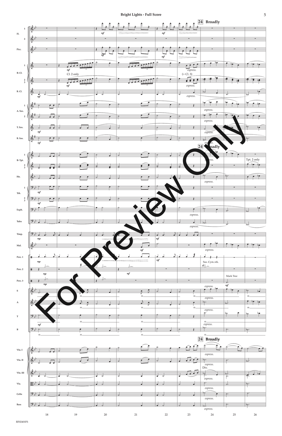 Bright Lights Full Orchestra scores gallery preview page 6